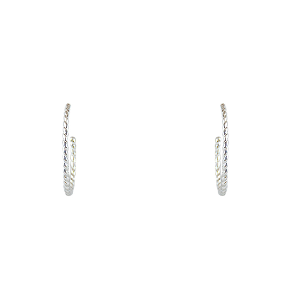 Créoles torsadées argent 925 S M L - Boucles d’oreilles