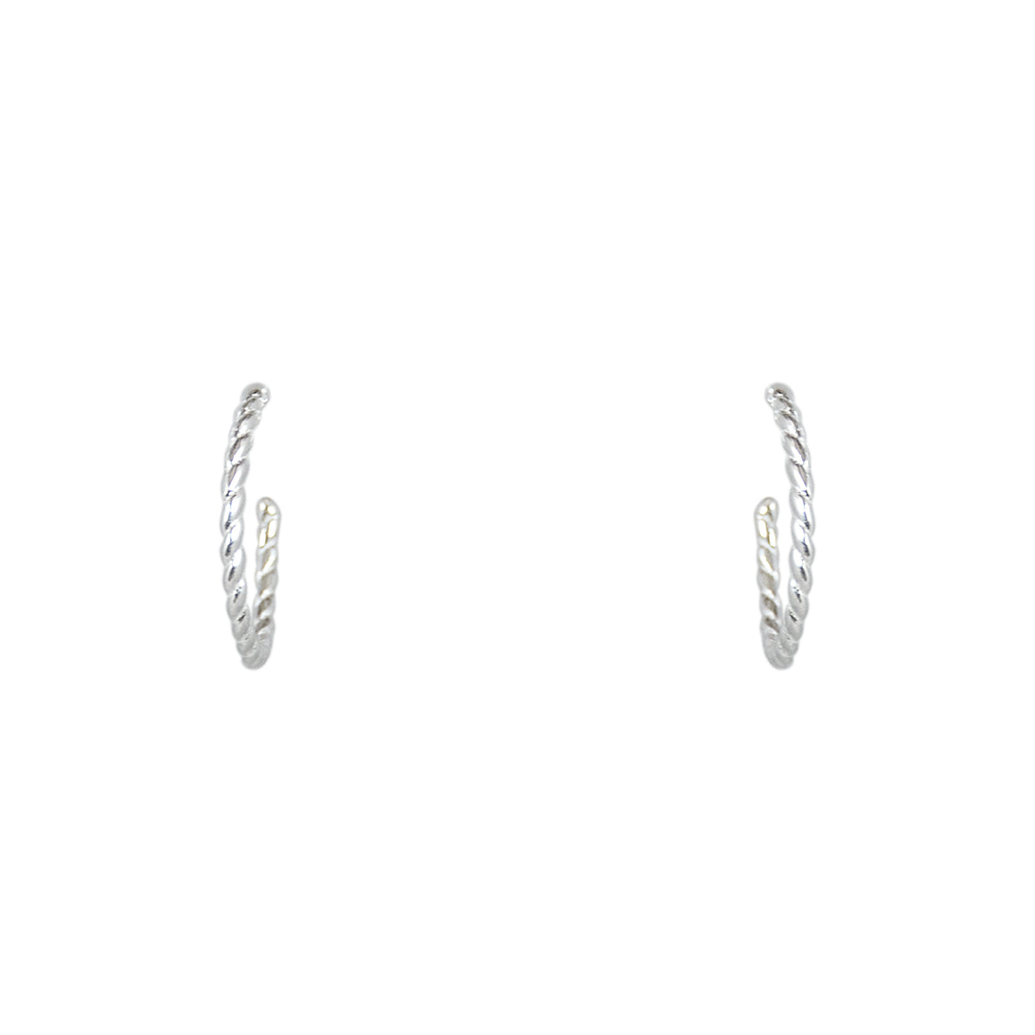 Créoles torsadées argent 925 S M L - S - Boucles d’oreilles