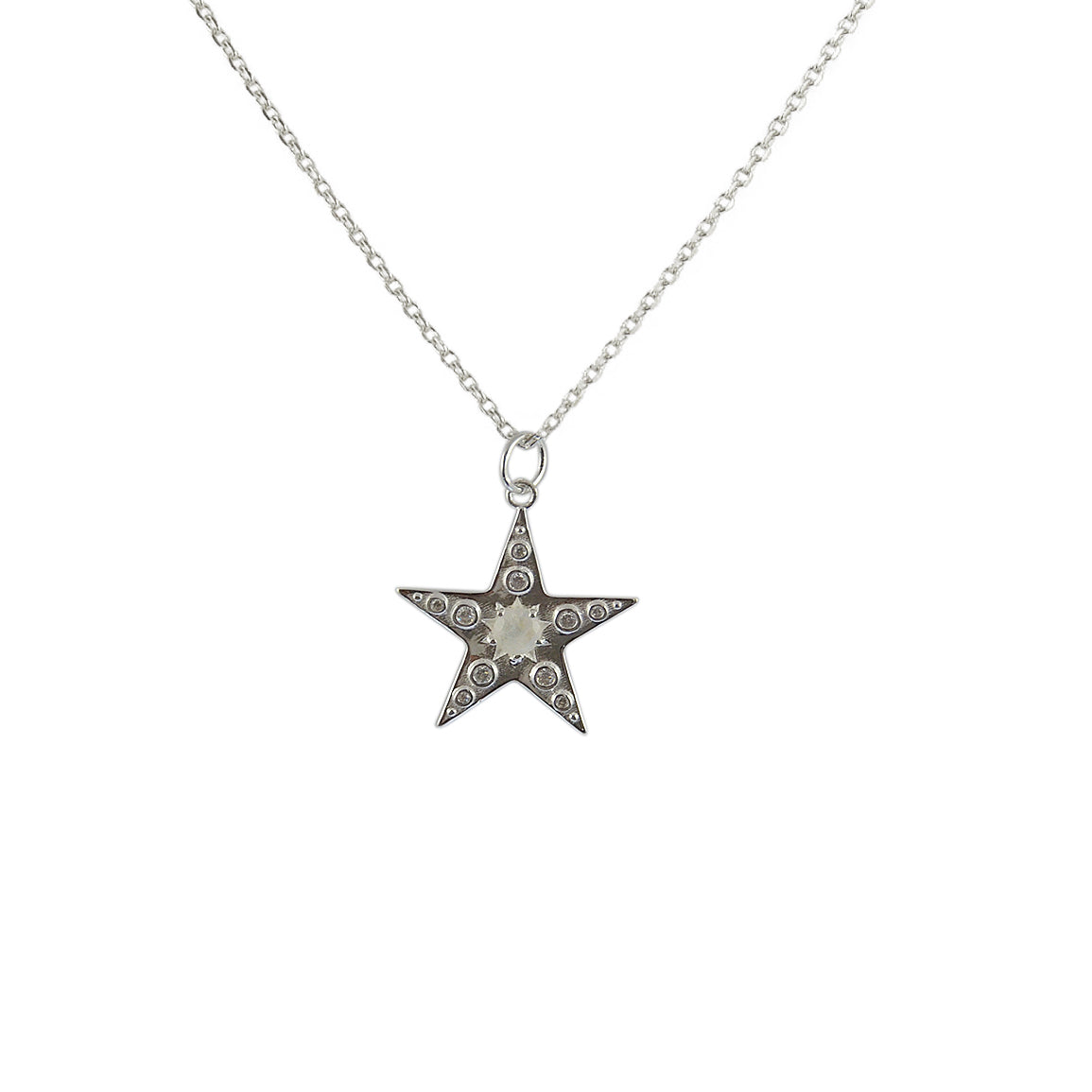 Luckyteam bijoux femme argent 925 collier étoile et pierres