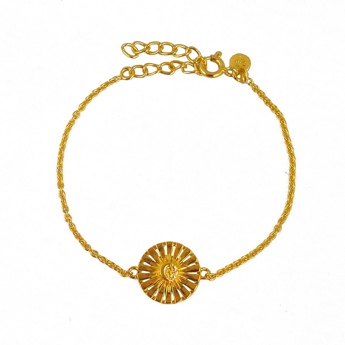 Bracelet doré médaille astres