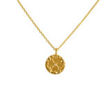 Collier doré médaille trèfle coeurs