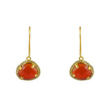 Boucles dorées pierre serti 4 griffes et zircons - ONYX