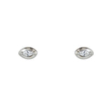Boucles argent 925 petit oeil pierre - ZIRCON - Boucles