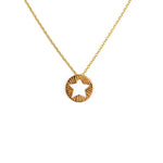 Collier doré médaille étoile ajourée - Colliers