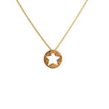 Collier doré médaille étoile ajourée - Colliers