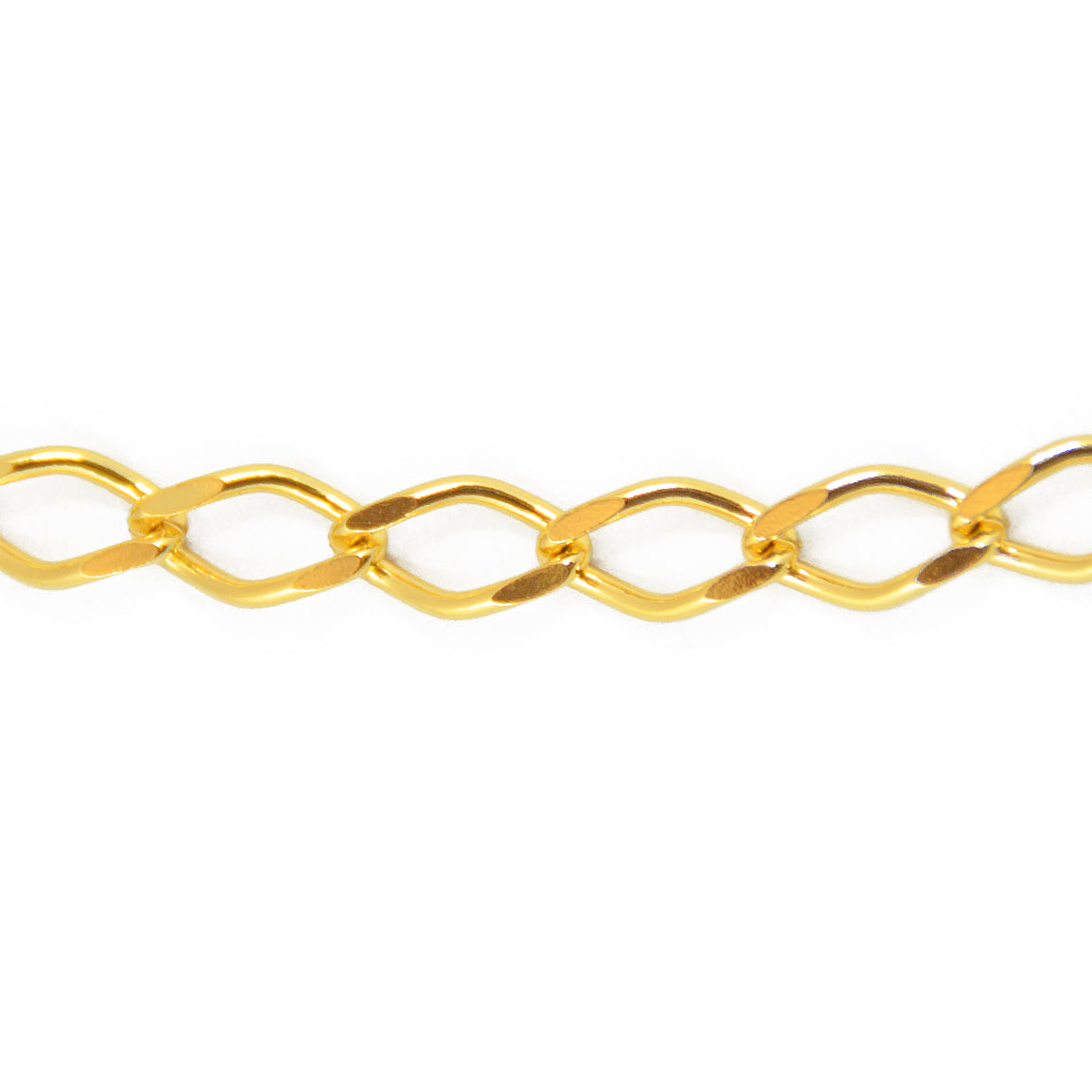 Collier doré maille rombo XXL