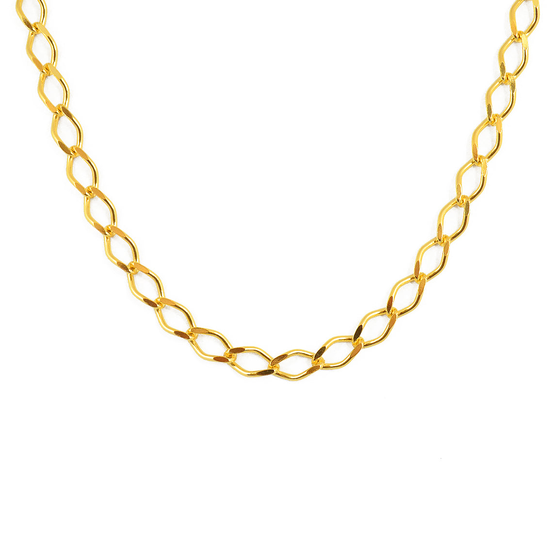 Collier doré maille rombo XXL - 50CM