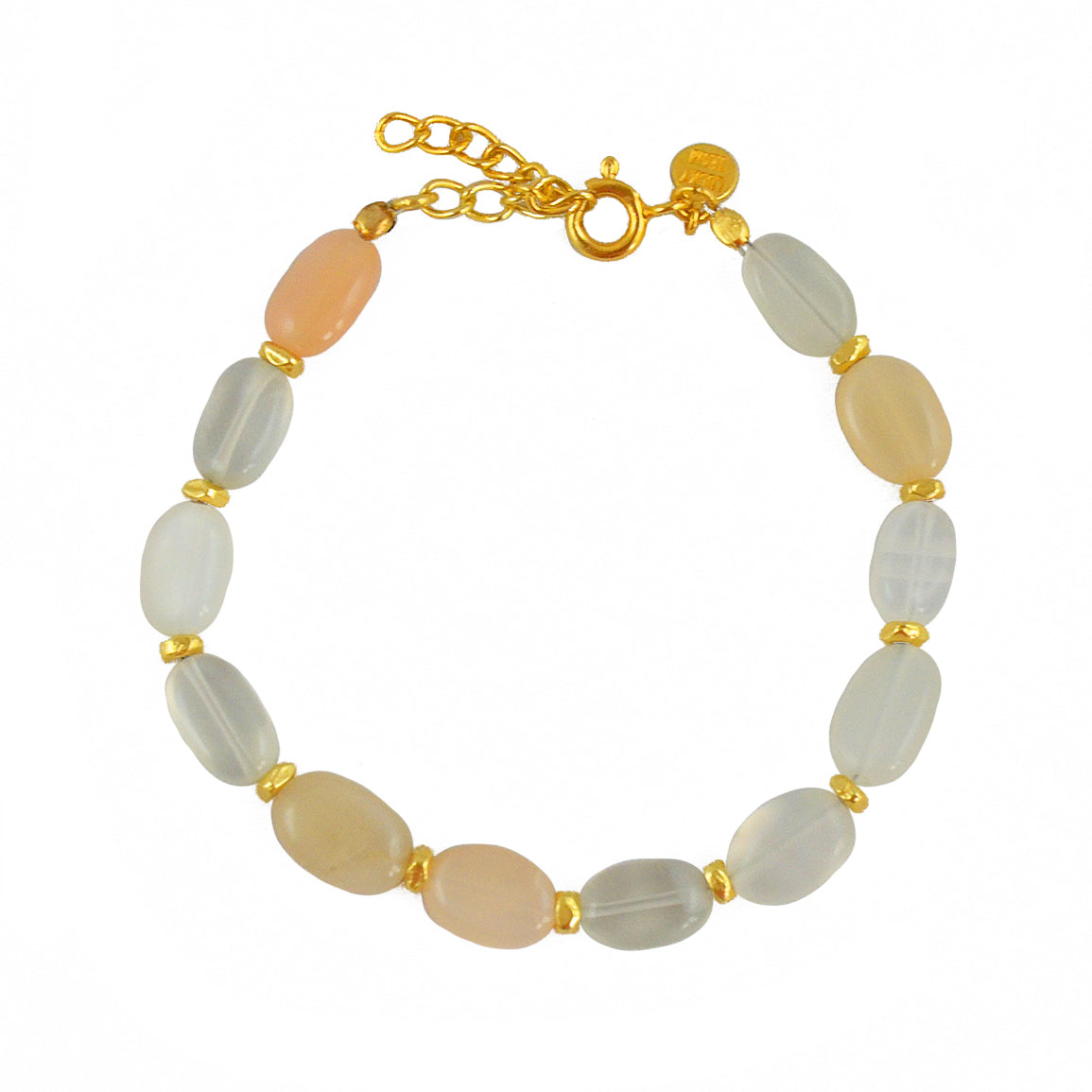 Bracelet doré et trio de pierres - Bracelets