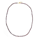 Sautoir doré avec grenat taillé en rectangle 80 cm