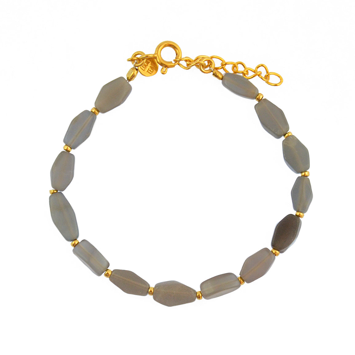 Bracelet doré et pierres losanges - LABRADORITE