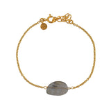 Bracelet doré et pierre naturelle - LABRADORITE - Bracelets