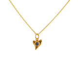 Collier doré dent de requin et pierre - LAPIS - Colliers