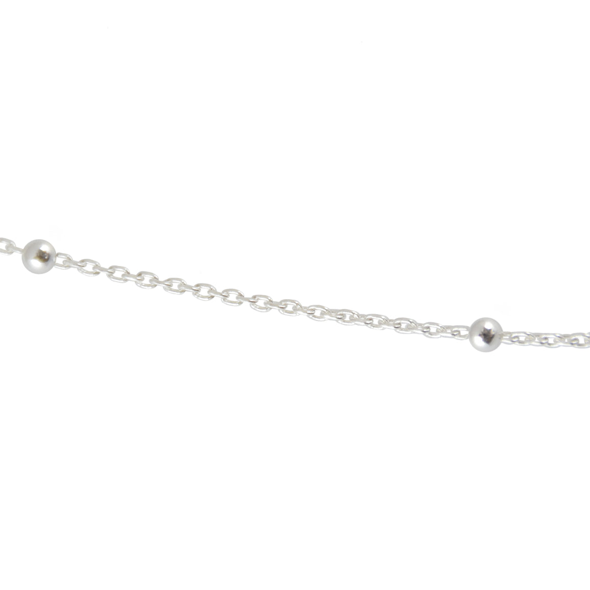 Collier argent maille boules espacées
