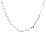 Collier argent maille coeur - 42CM