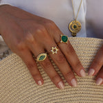 Bague étoile de david dorée à l’or fin 18k - Bagues