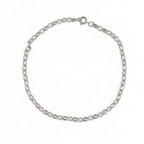 Bracelet de cheville argent 925 Jaseron oval
