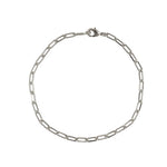Bracelet de cheville argent 925 maille rectangle