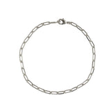 Bracelet de cheville argent 925 maille rectangle
