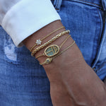 Bracelet doré maille palmier