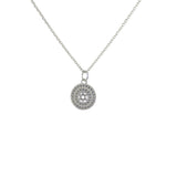 Collier argent 925 médaille zircons étoile de David -
