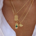 Collier doré plaque serpent et zircons