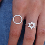 Bague étoile de david en argent 925 - Bagues