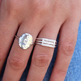 Bague argent 925 3 anneaux et zircons - Bagues