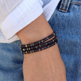 Bracelet doré et pierres heishi - Bracelets