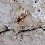 Mini créoles dorées chaine et pierres