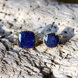 Bague dorée pierre ronde 4 griffes - 50 / LAPIS