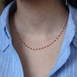 Collier Santa Maria en Argent 925 et Onyx Rouge