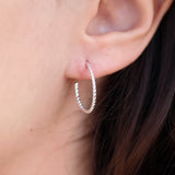 Créoles torsadées argent 925 S M L - M - Boucles d’oreilles