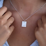 Collier argent 925 fer à cheval trèfle et pierre - TURQUOISE