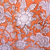 Tote bag Abricot & fleurs blanches - Sacs à main