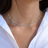 Collier argent maille singapour