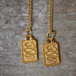 Collier doré plaque serpent et zircons - ZIRCON BLANC