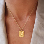 Collier doré fer à cheval trefle zircon blanc - ZIRCON BLANC