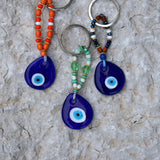 Porte clé oeil verre soufflé