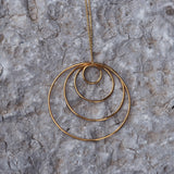 Collier doré avec anneau fin 42 cm