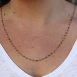 Collier doré Santa Maria en Rubis Zoisite