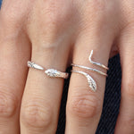 Bague serpent ouverte en argent 925 - Bagues