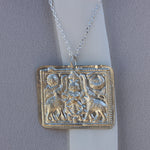 Collier argent 925 et plaque mate divinité indienne