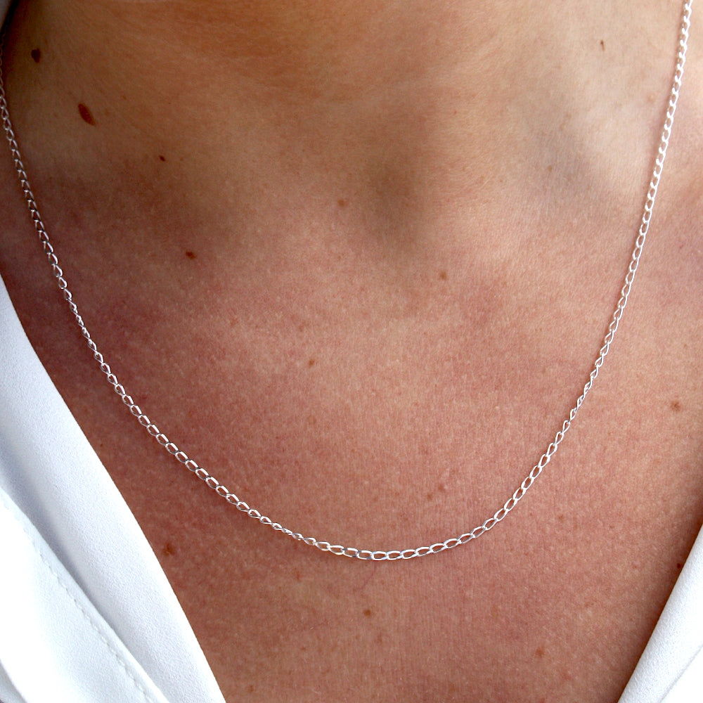 Collier argent maille cheval