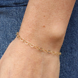 Bracelet doré maille ovale