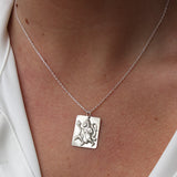 Collier en argent 925 et pendentif mate Hanuman