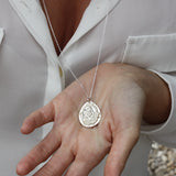 Sautoir argent 925 et médaille divinité indienne