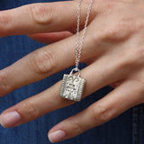 Collier argent 925 et boite porte bonheur