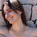 Collier doré maille marine ronde