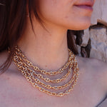 Collier doré maille marine ronde