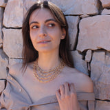 Collier doré maille marine ronde